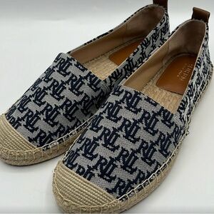 Lauren Ralph Lauren Monogram Espadrilles, size 10